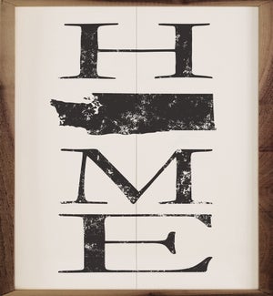 Personalized Home State Black White